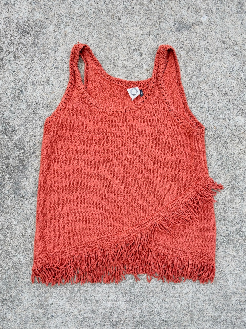 Vintage Anthropology Akemi + Kin Crochet tank top with fringe